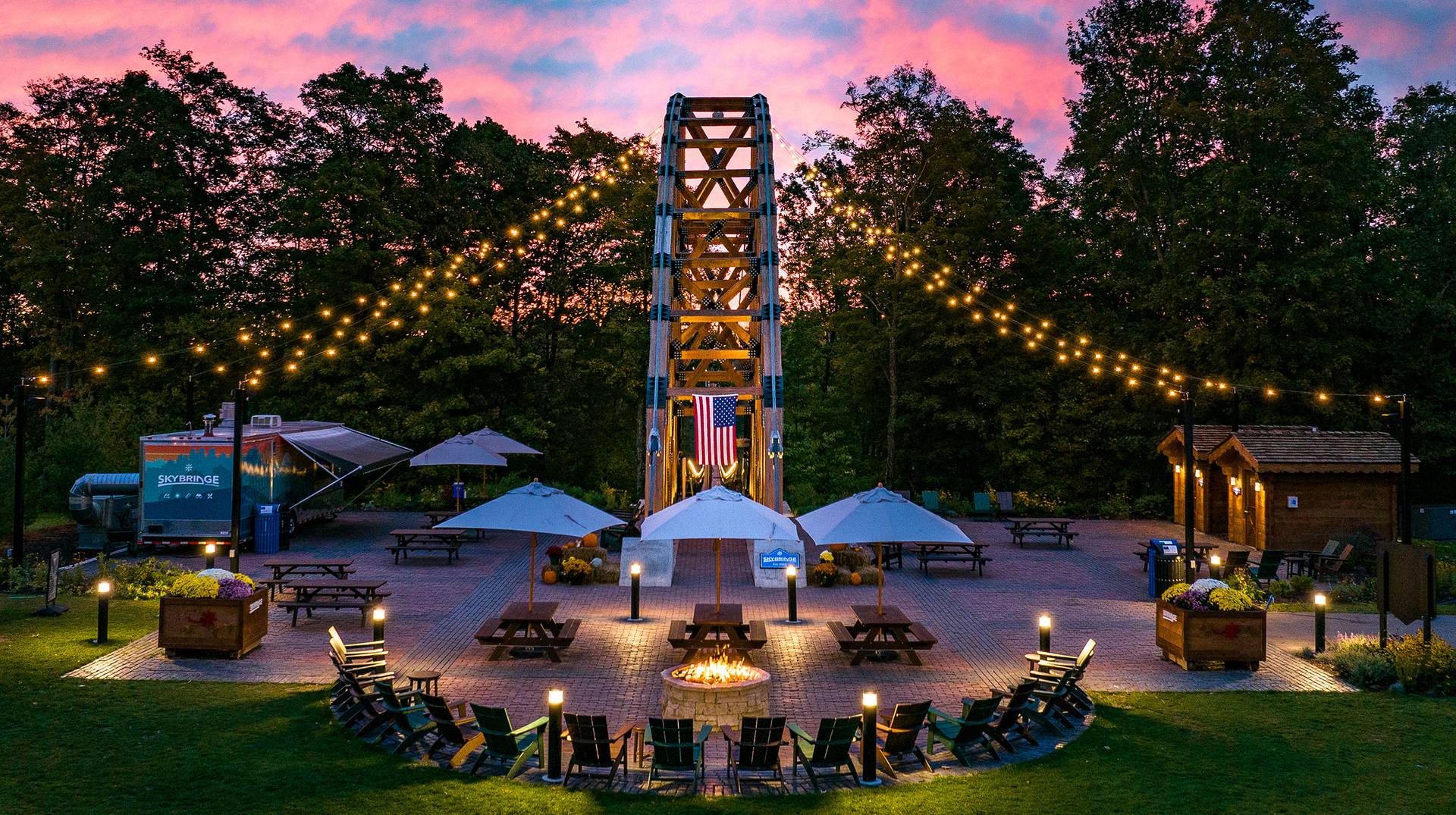 SkyBridge Michigan Disciples Overlook at Sunset