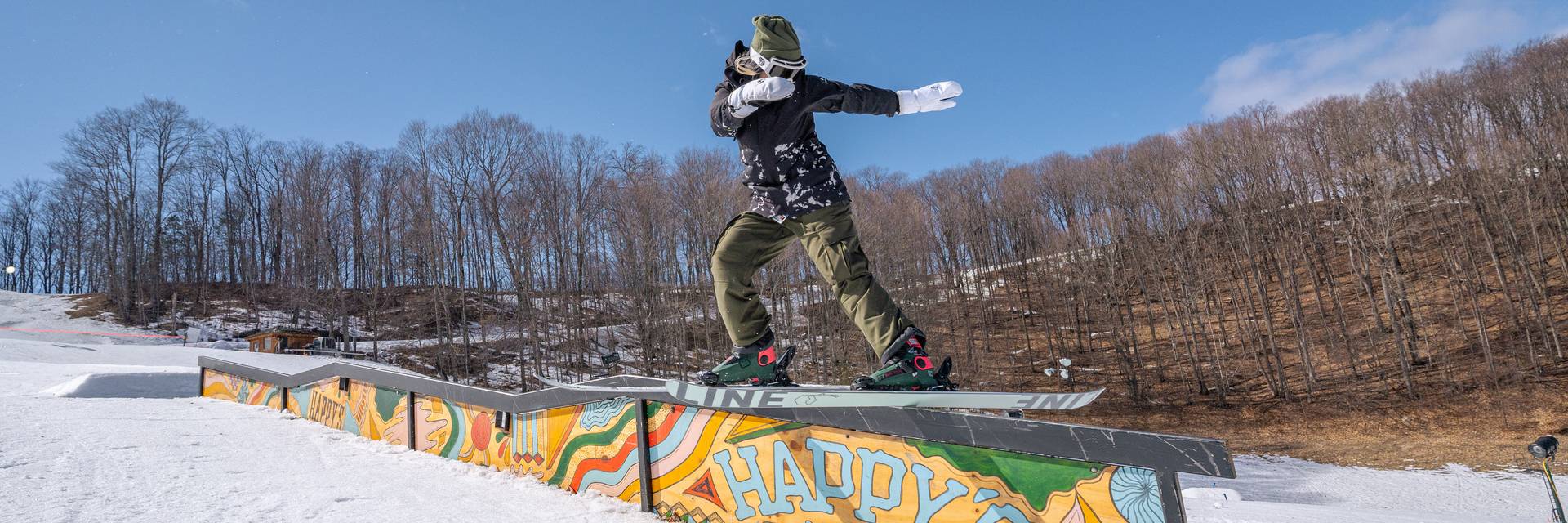 Riding the rails at the terrain park