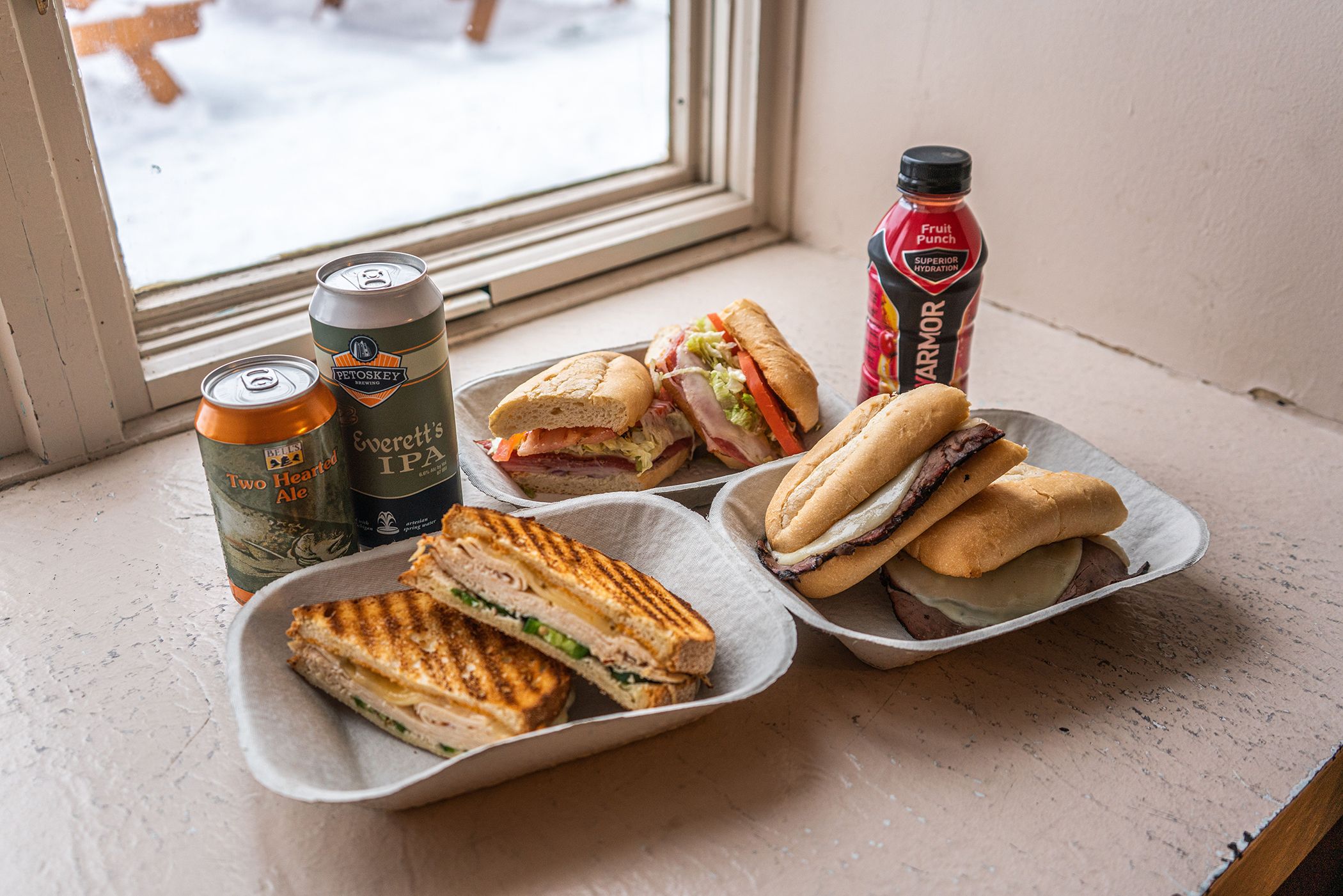 Sandwiches and beer at Mountain Express Deli & Provisions