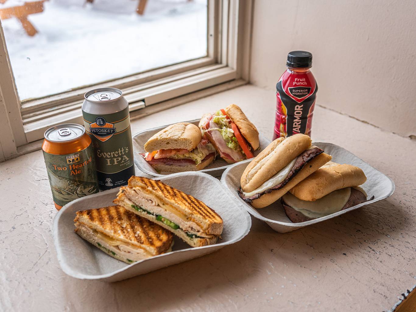 Sandwiches and beer at Mountain Express Deli & Provisions
