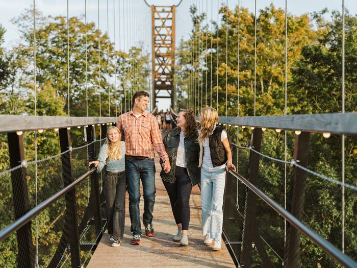 family on skybridge
