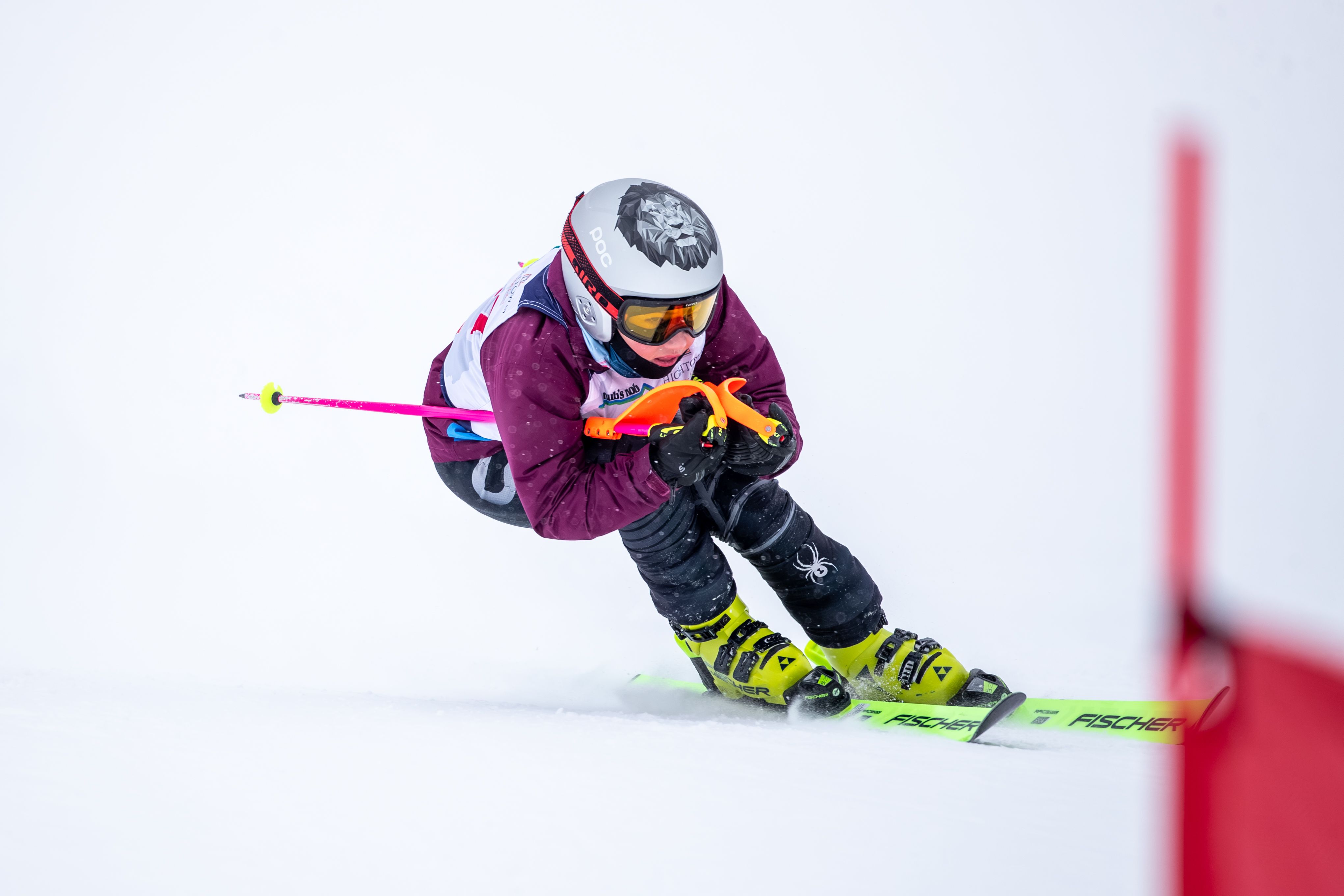 Children ripping down the ski hill