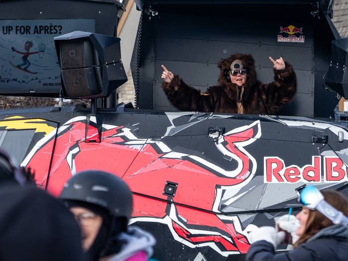 Jenn N Juice playing out of the Redbull truck