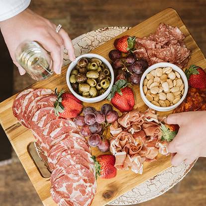 Charcuterie platter at The Spa at Boyne Mountain