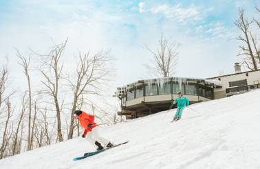 skiers on hemlock