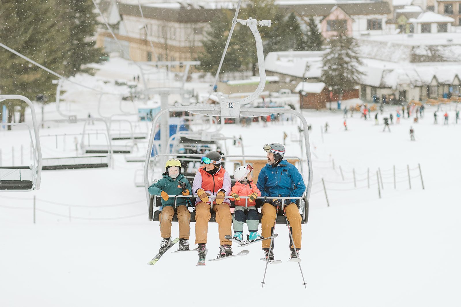 family riding boyneland lift