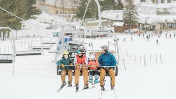 family riding boyneland lift
