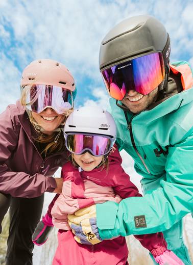 family on the slopes