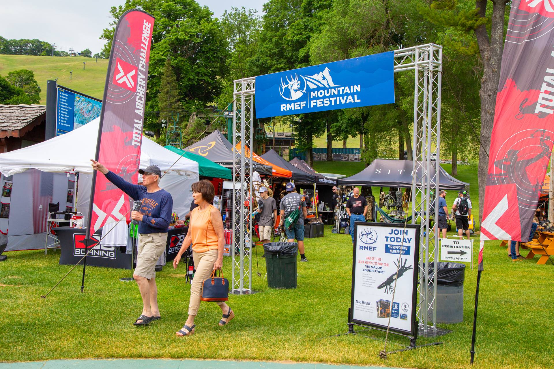 festival setup at total archery challenge