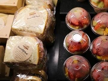 Sandwiches and fruit from Das Cafe