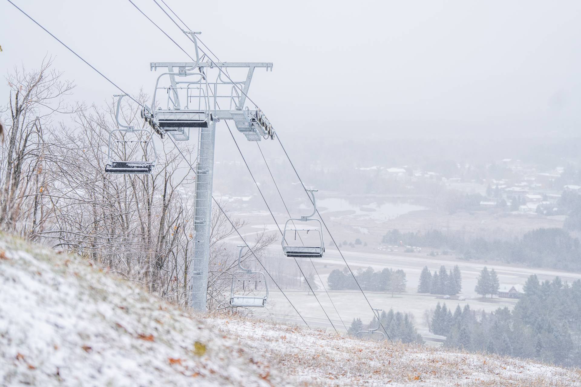 Superbowl lift with a dusting of snow