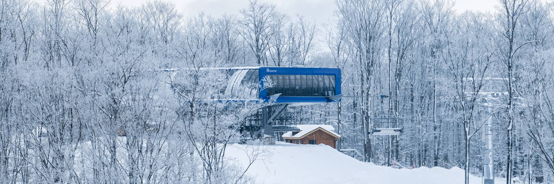 top of Disciples 8 Chairlift in the snow