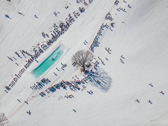 Aerial View of Slush Cup Pool