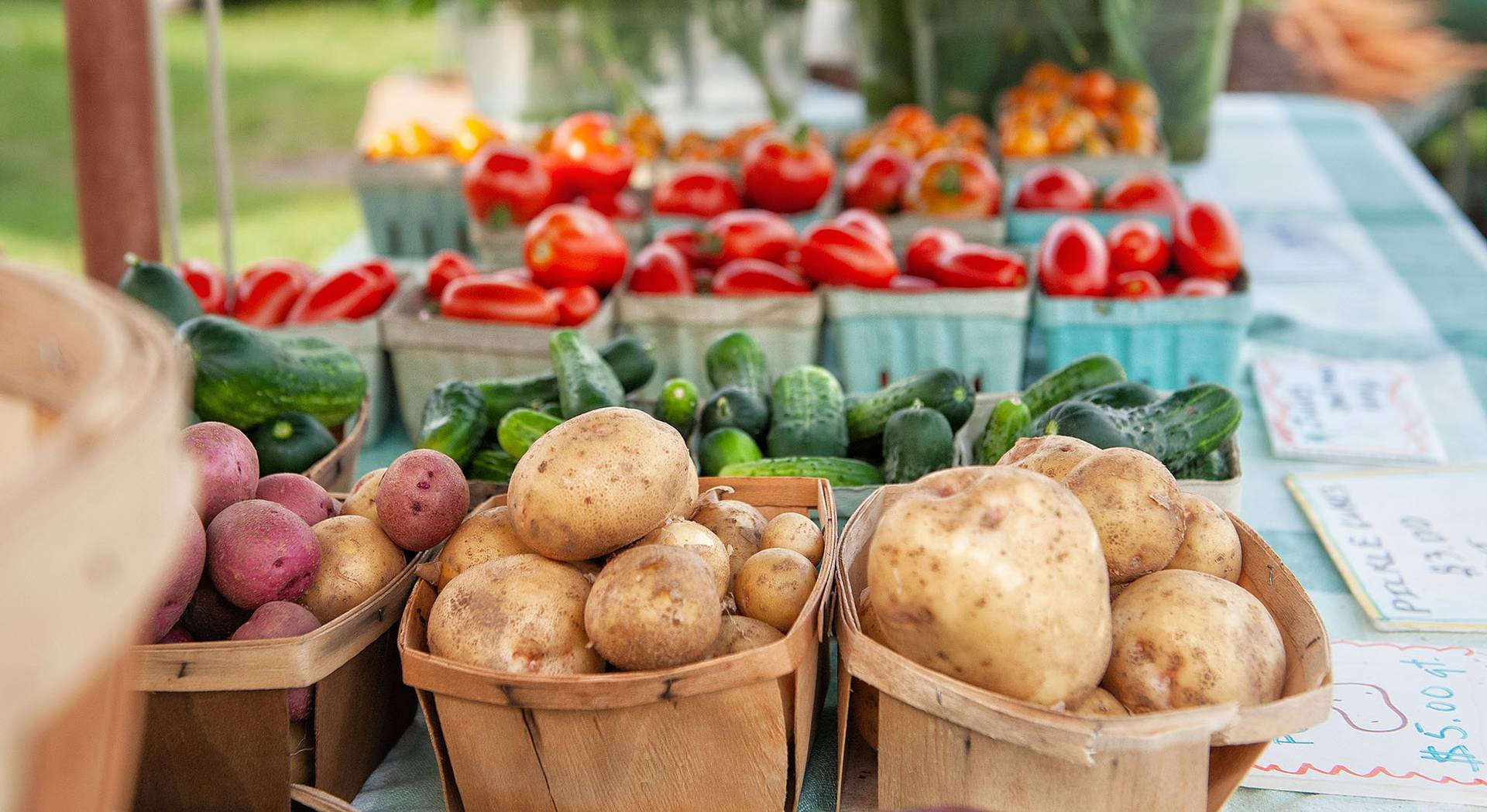 Vegetables at local farm market.