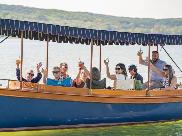 Group on Deer Lake Boat Cruise
