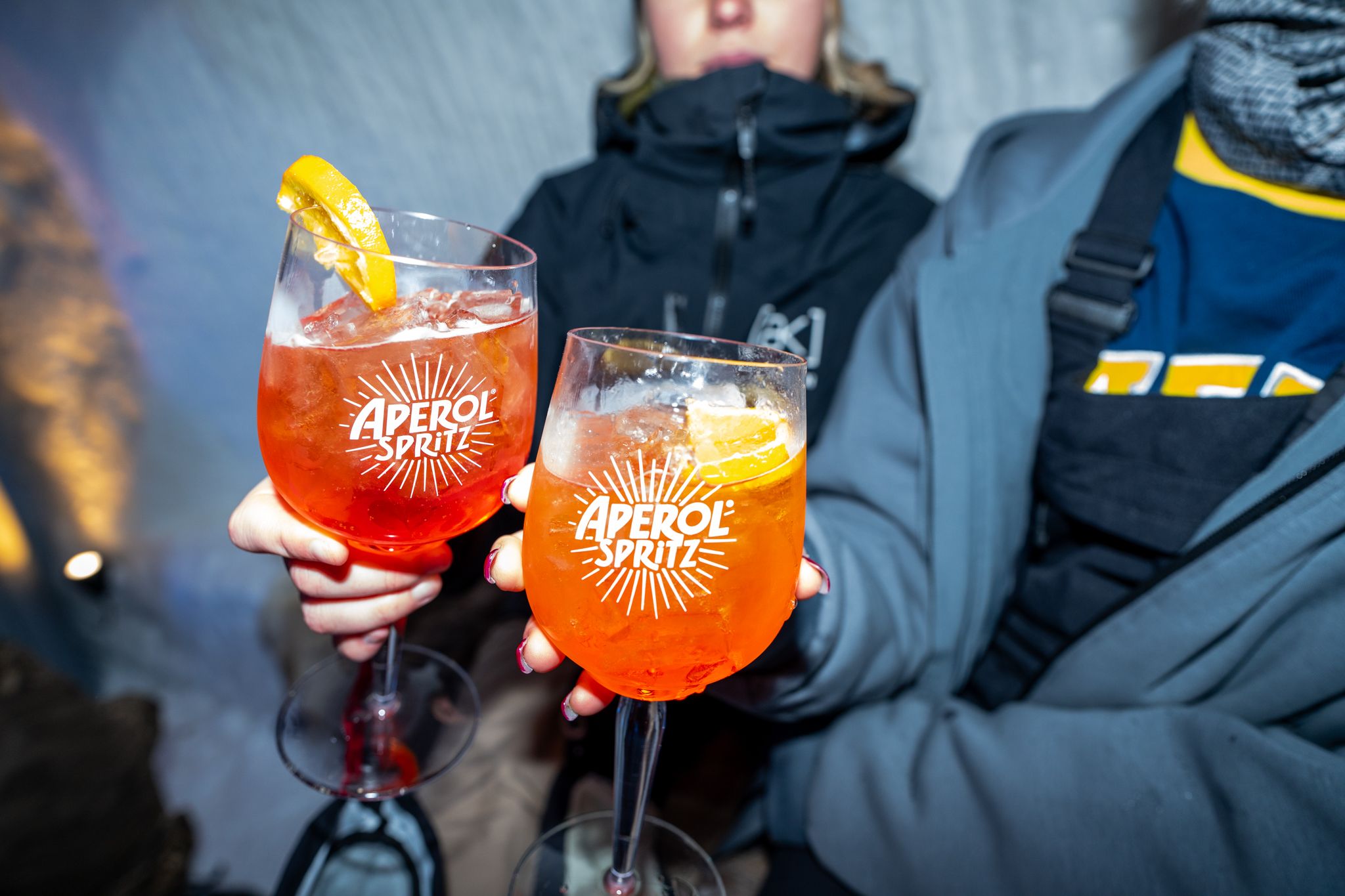 aperol spritz cocktails at iglu