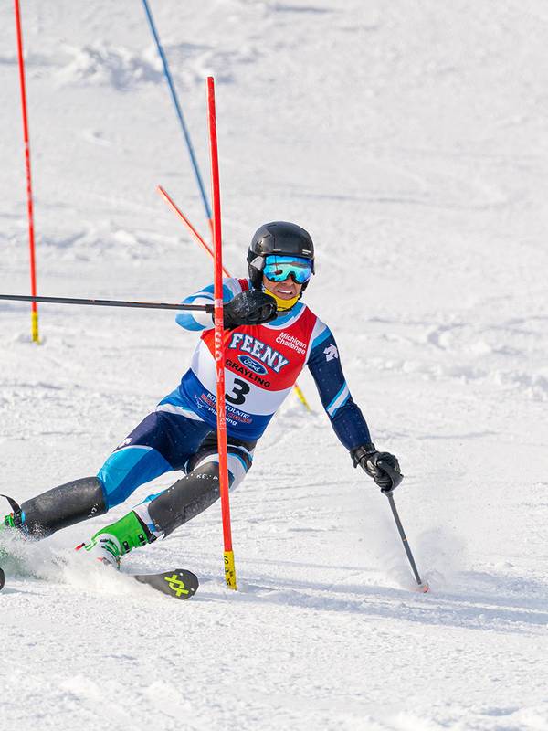 Racer on Boyne Mountain slopes