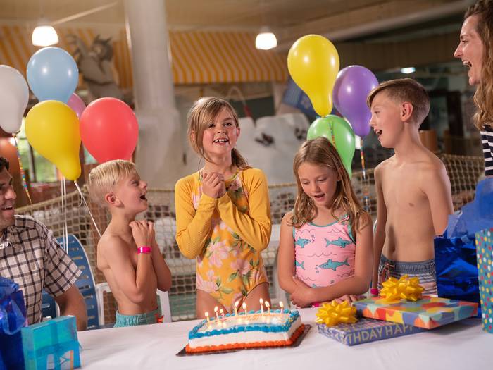 girl at party in waterpark