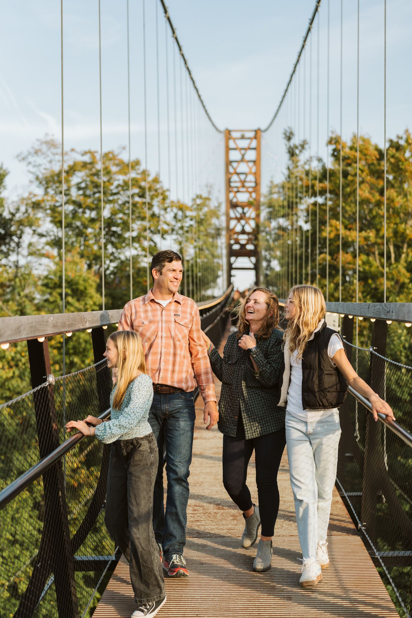 family on SkyBridge Michigan