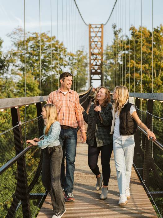 family on SkyBridge Michigan