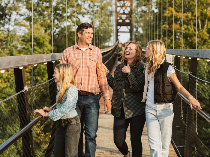 family on SkyBridge Michigan