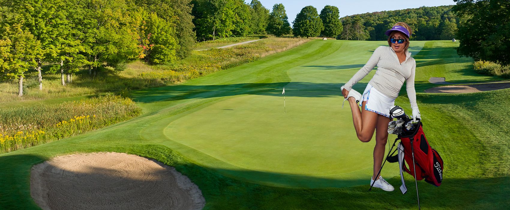 Becky Robinson Entitled Housewife on golf course