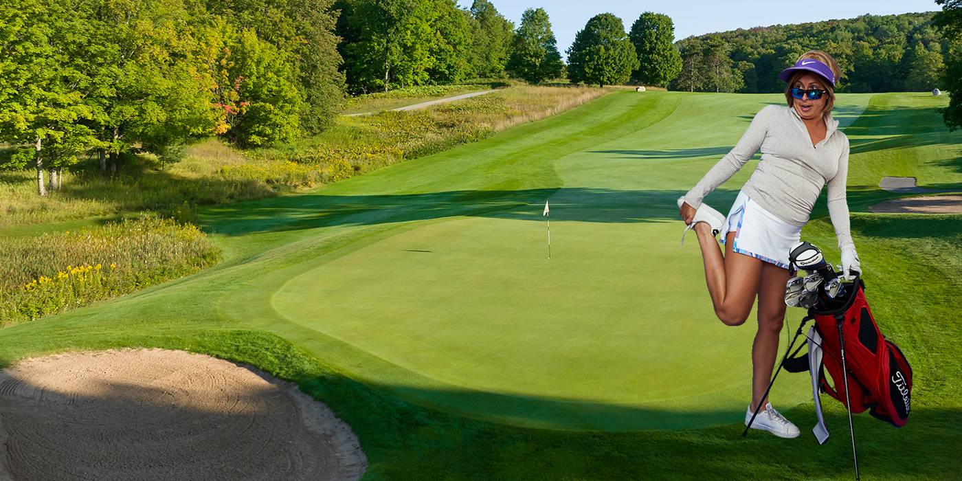 Becky Robinson Entitled Housewife on golf course