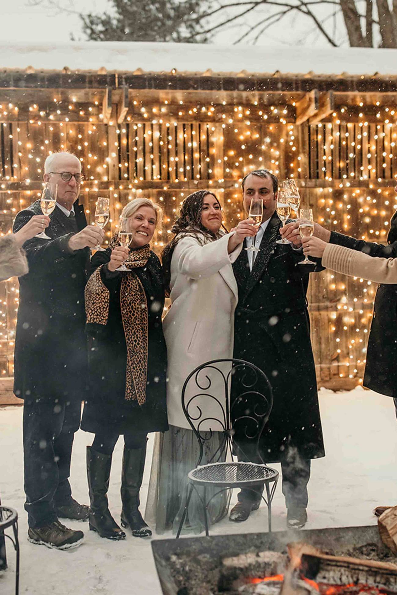 Winter Wedding Cheers