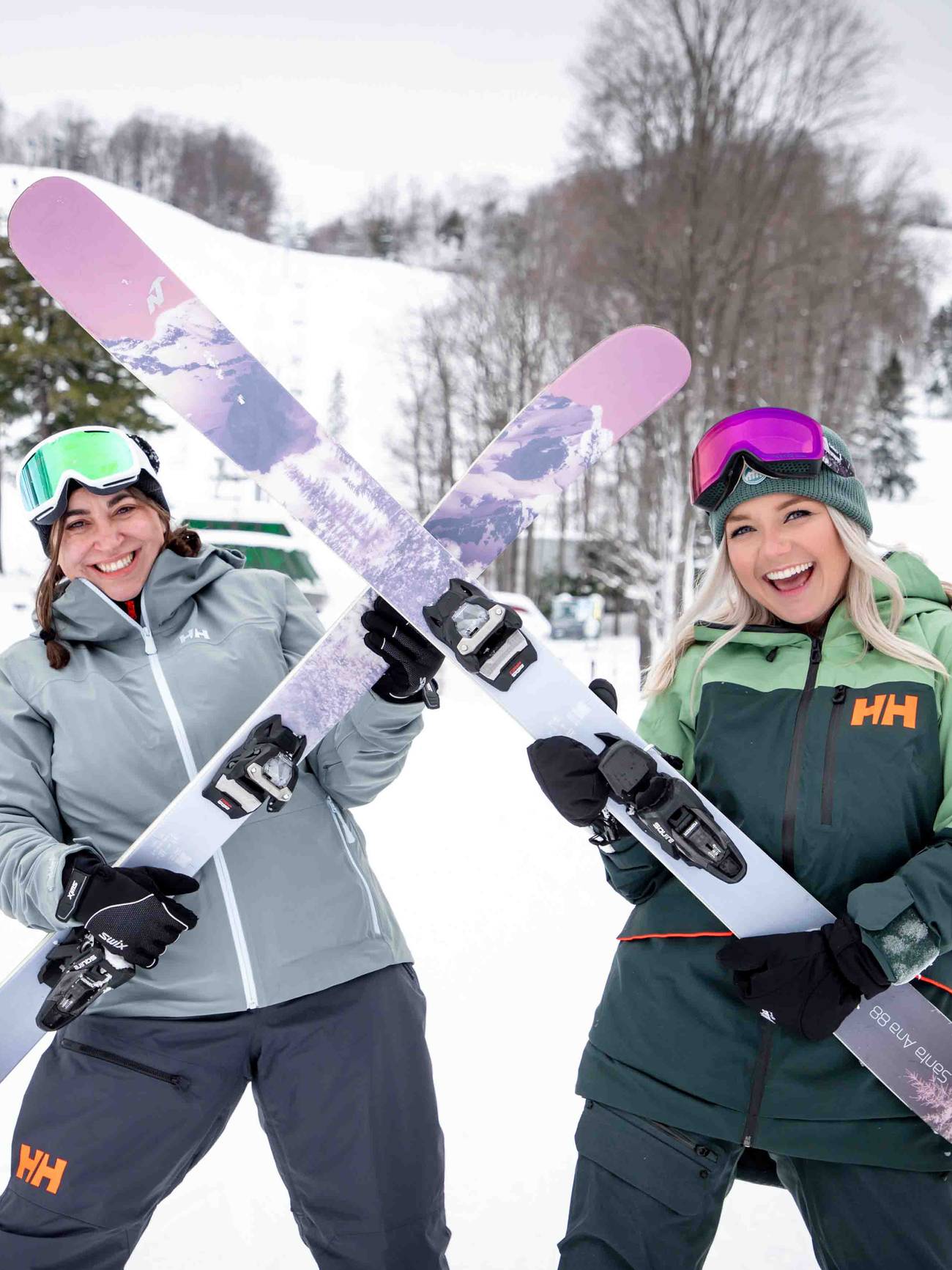 Skiers on Heather Lift