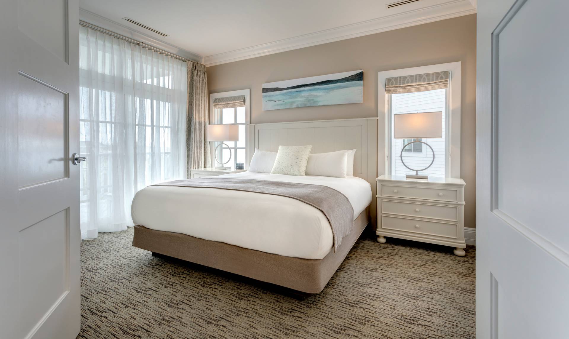King bedroom, Inn at Bay Harbor hotel suite