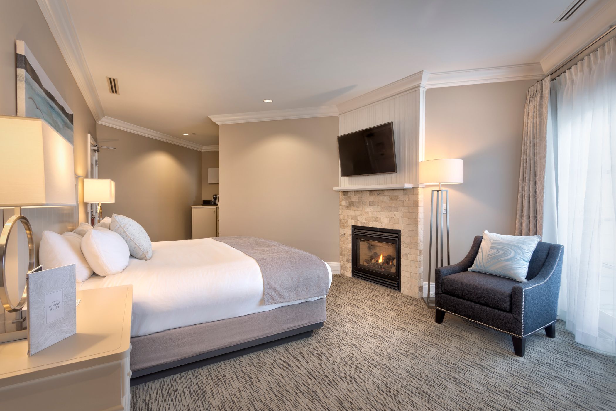 Tower King bedroom, Inn at Bay Harbor