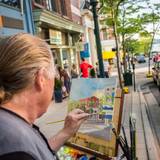 Painter, downtown Petoskey