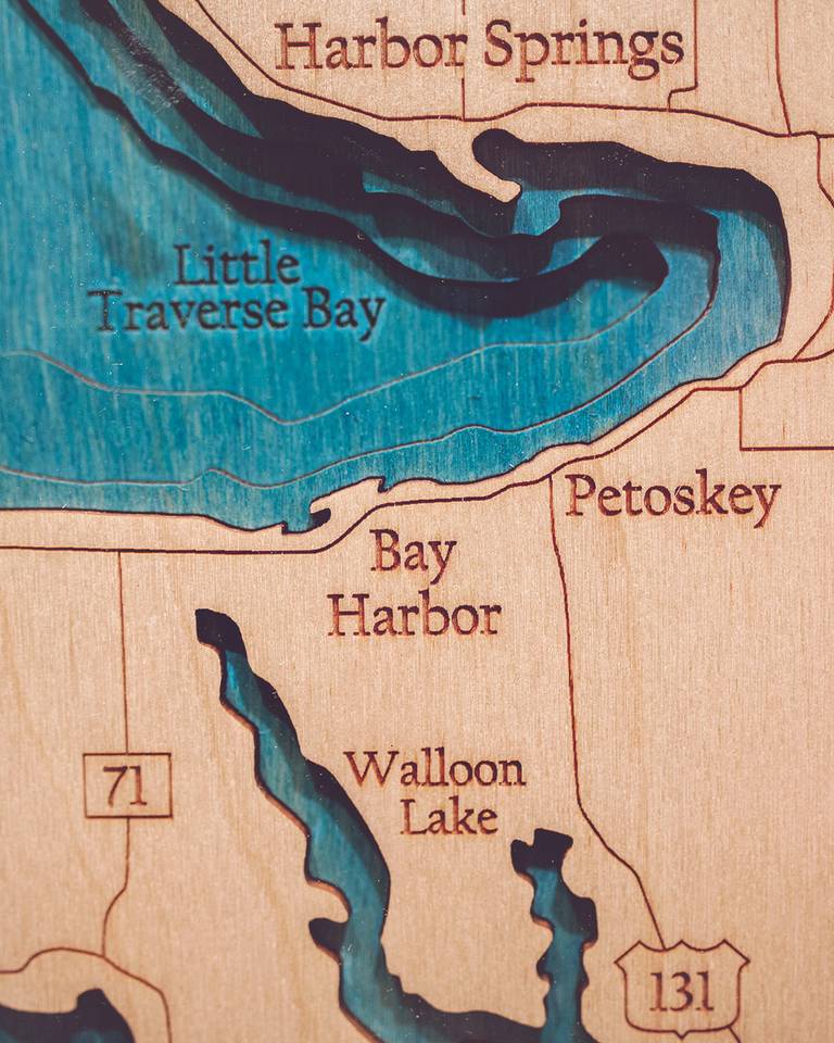 Wooden map art
