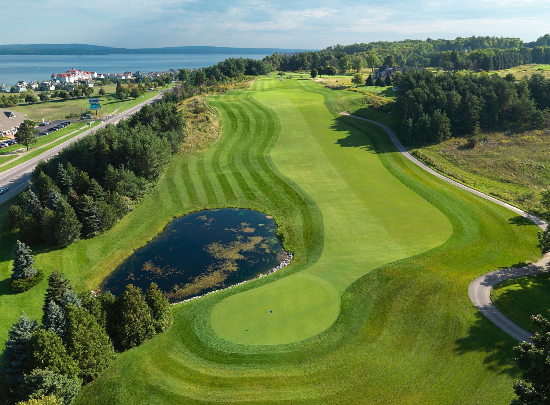 Aerial view, Crooked Tree Golf Club course
