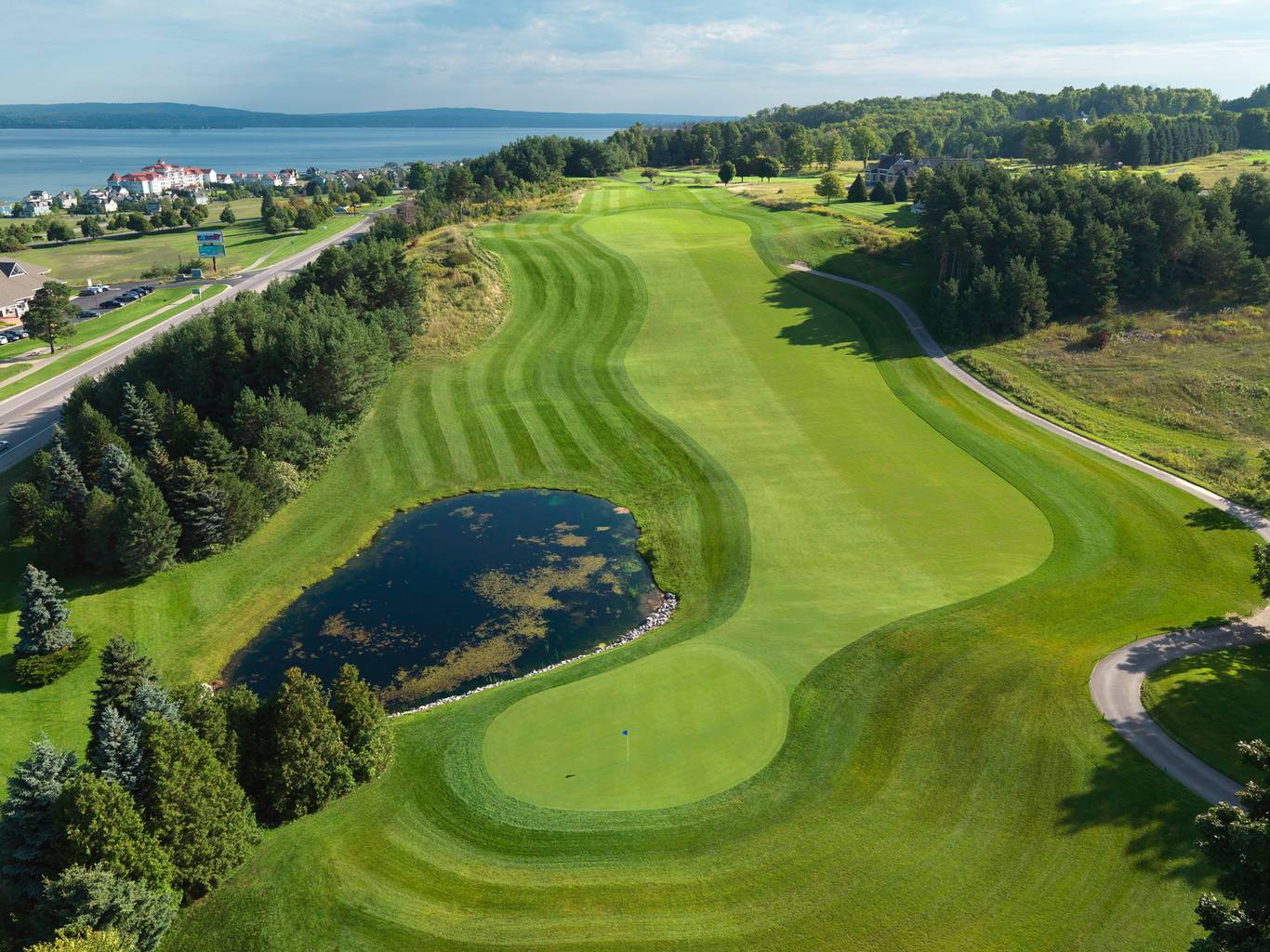 Aerial view, Crooked Tree Golf Club course