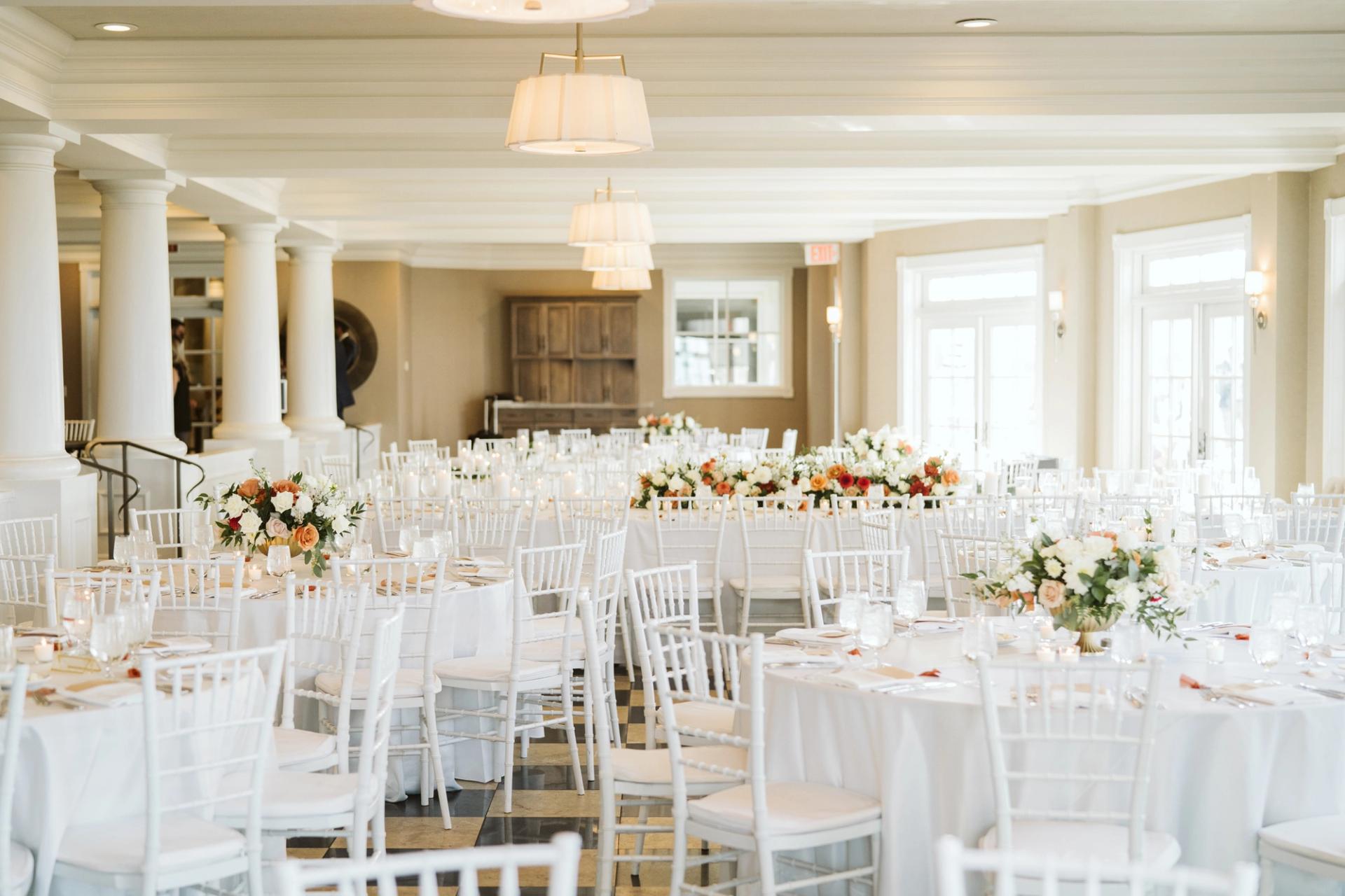 The Sagamore Room wedding decor, Inn at Bay Harbor