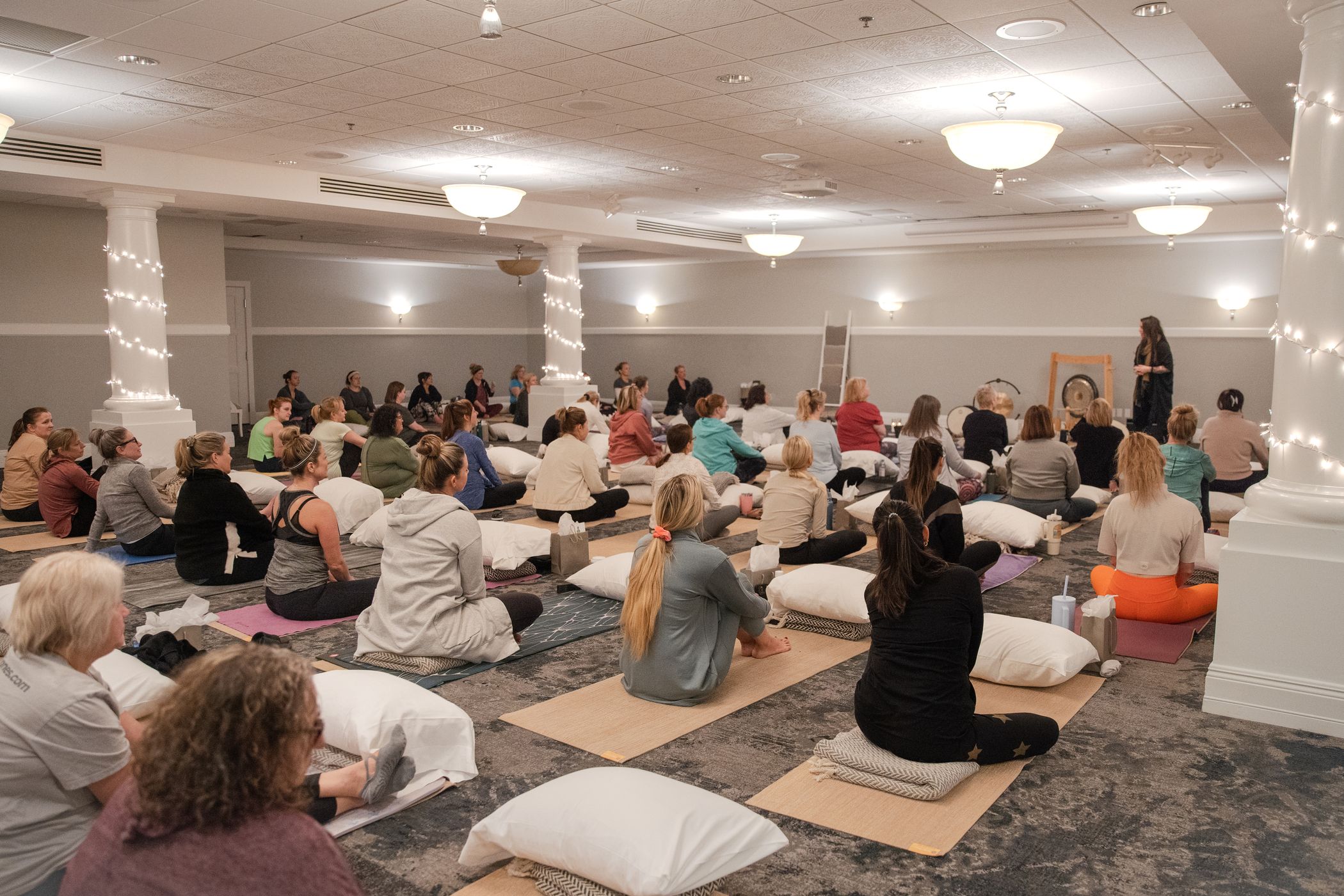 Lunar Renewal Wellness Retreat yoga class