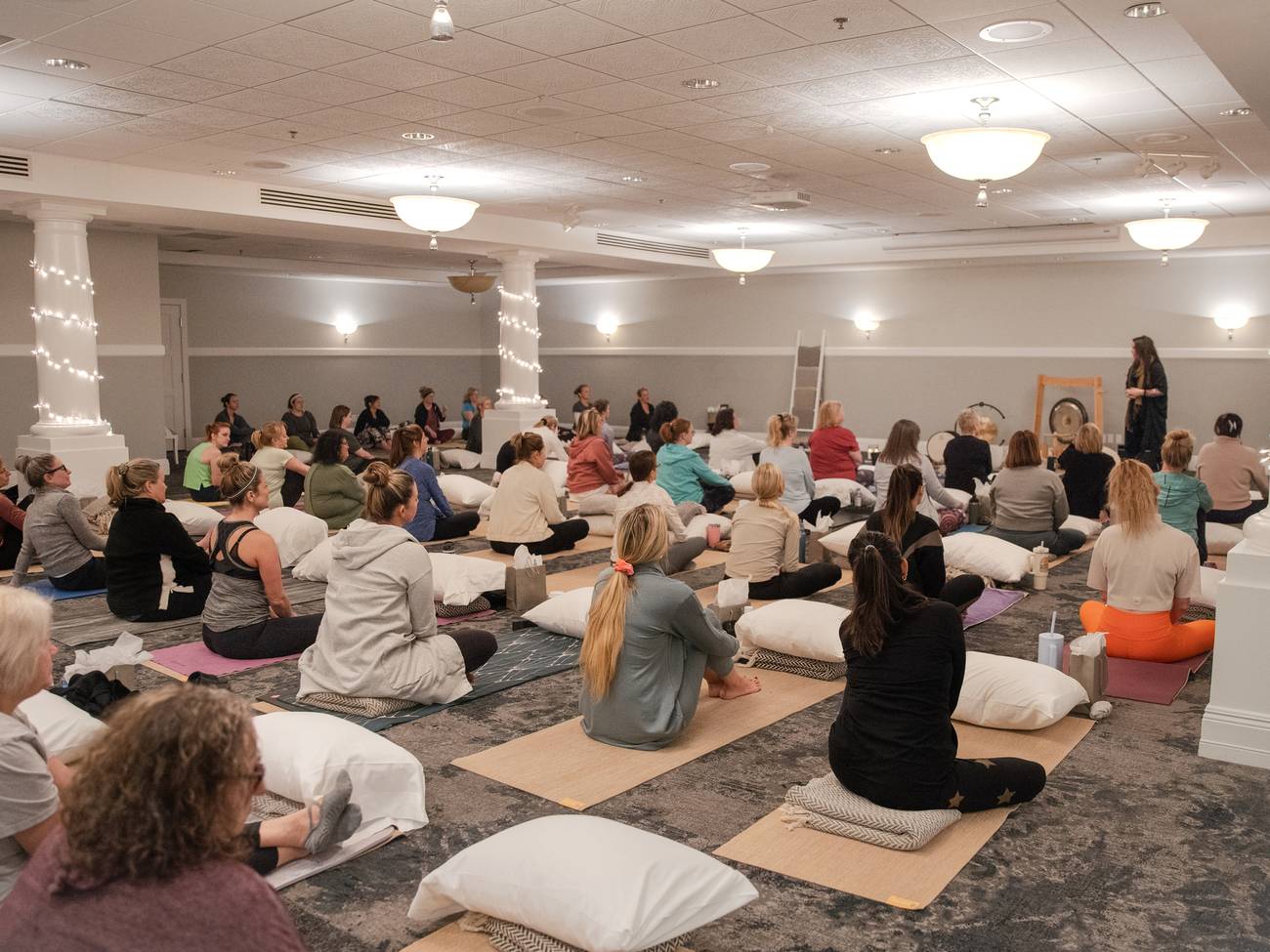 Lunar Renewal Wellness Retreat yoga class
