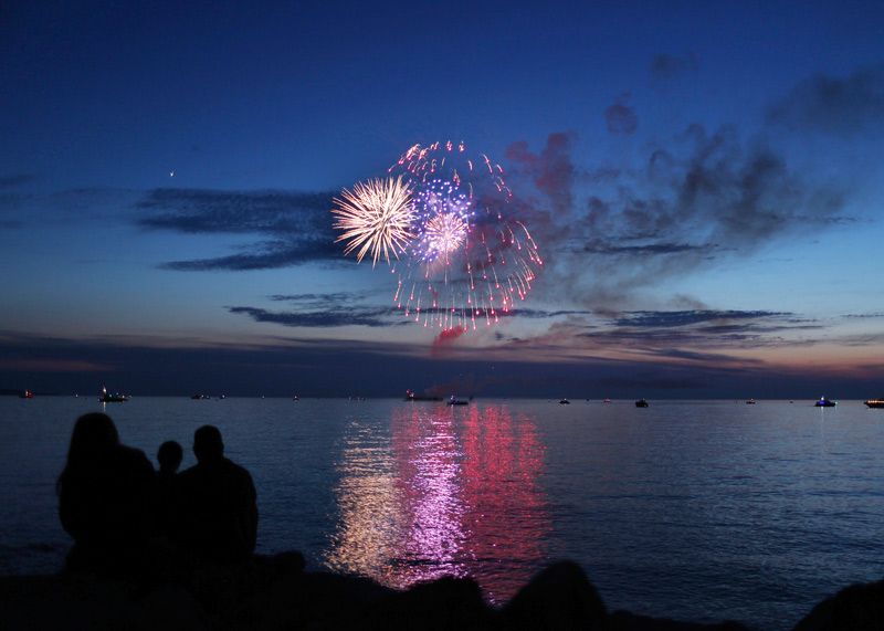 Bay Harbor Fireworks over Lake Michigan