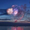 Fireworks over water