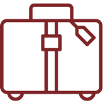 Red luggage icon