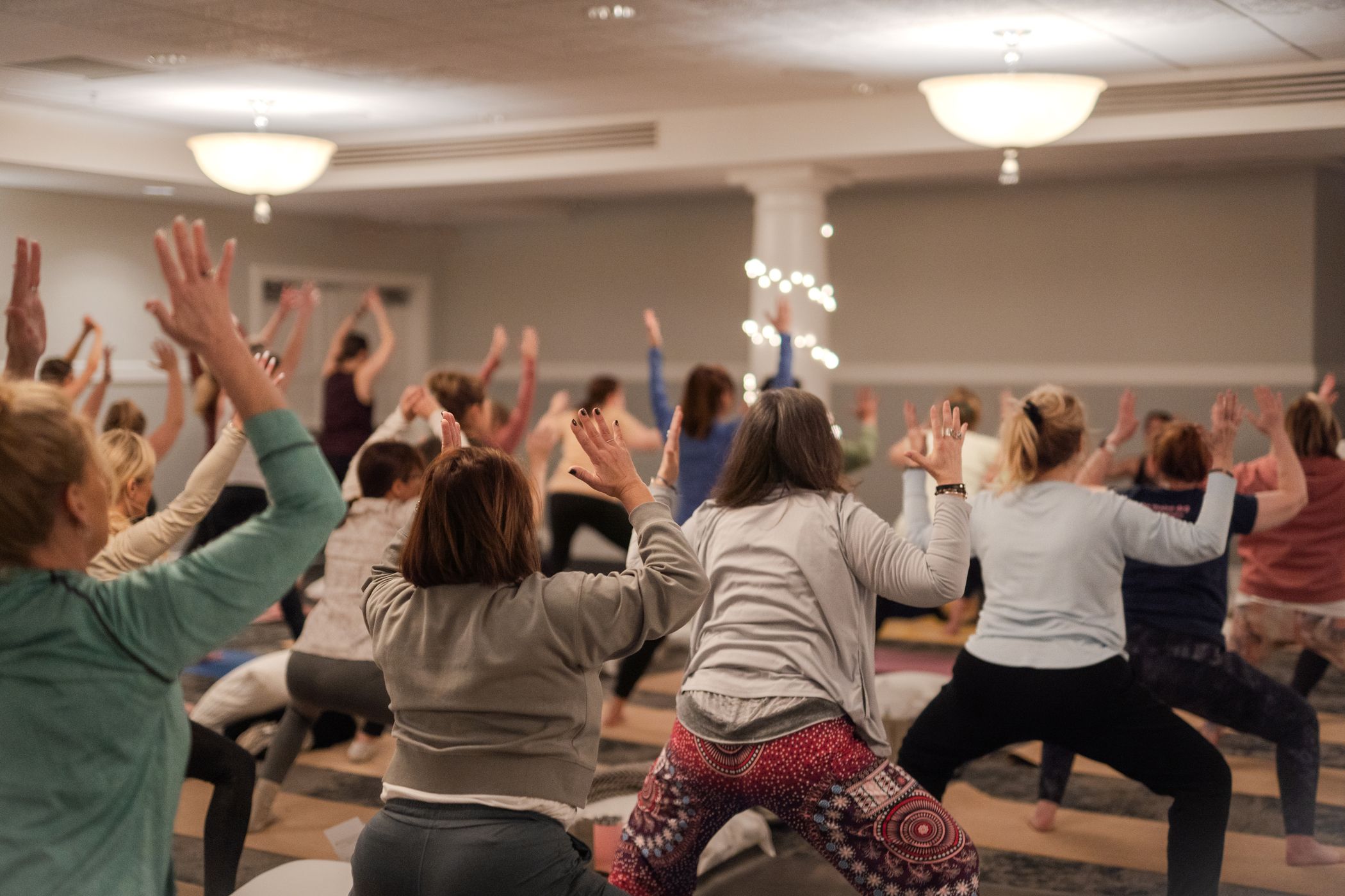 Lunar Renewal Wellness Retreat squat yoga pose