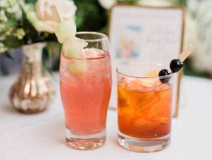 Colorful wedding cocktails