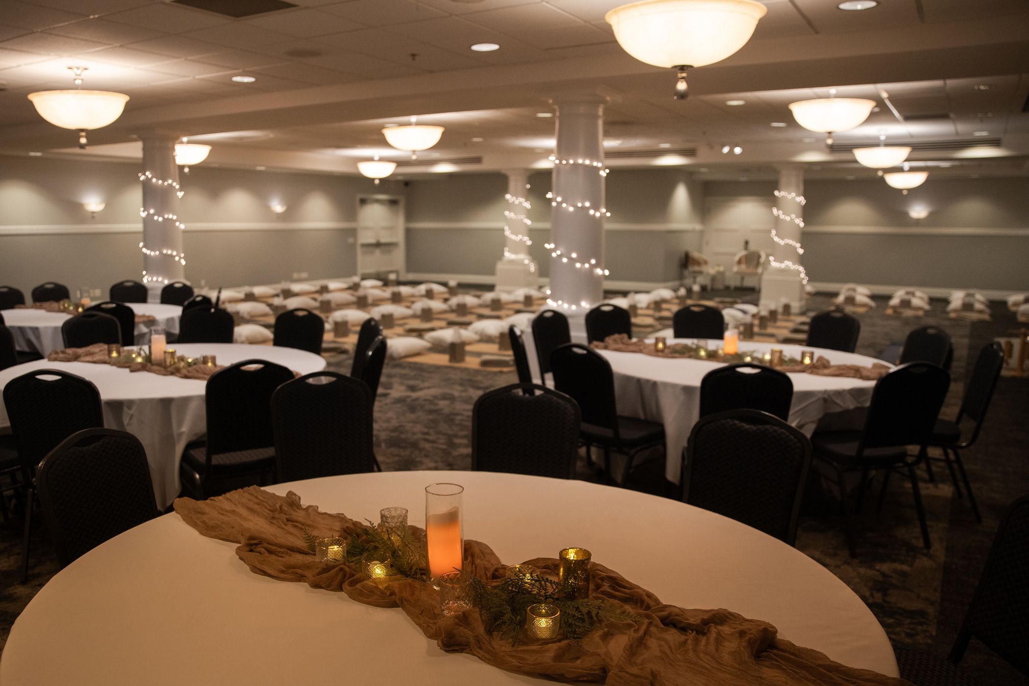 Lunar Renewal Wellness Retreat space tables