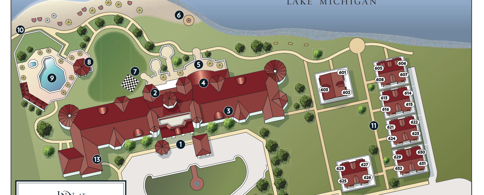 Resort Map detail, Inn at Bay Harbor