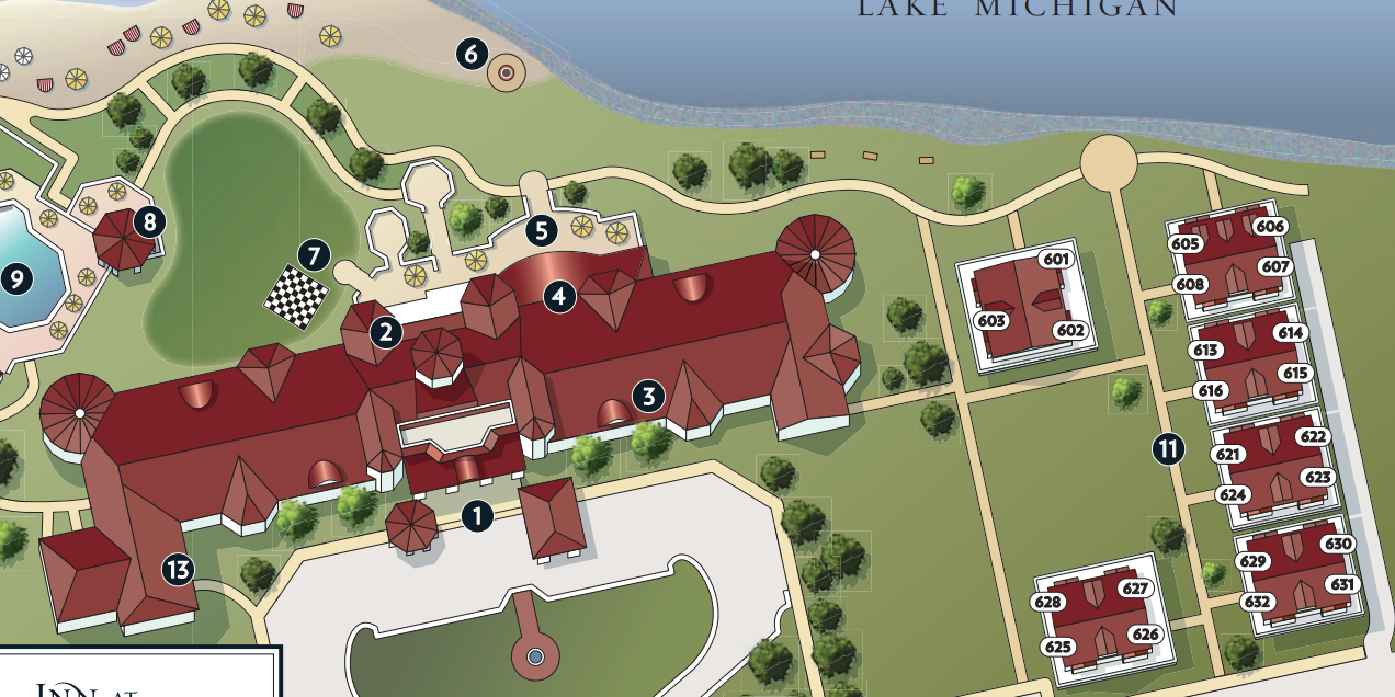 Resort Map detail, Inn at Bay Harbor