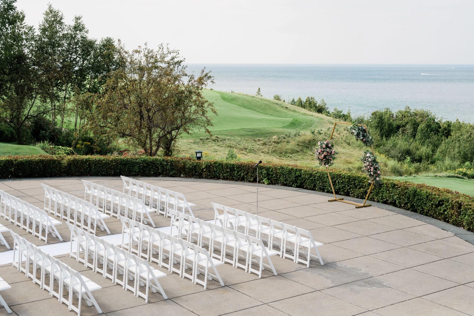 Outdoor ceremony, Bay Harbor Golf Club