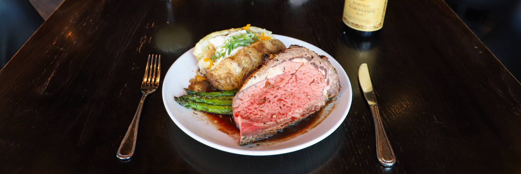 Prime Rib dinner at Vintage Chophouse | Wine Bar