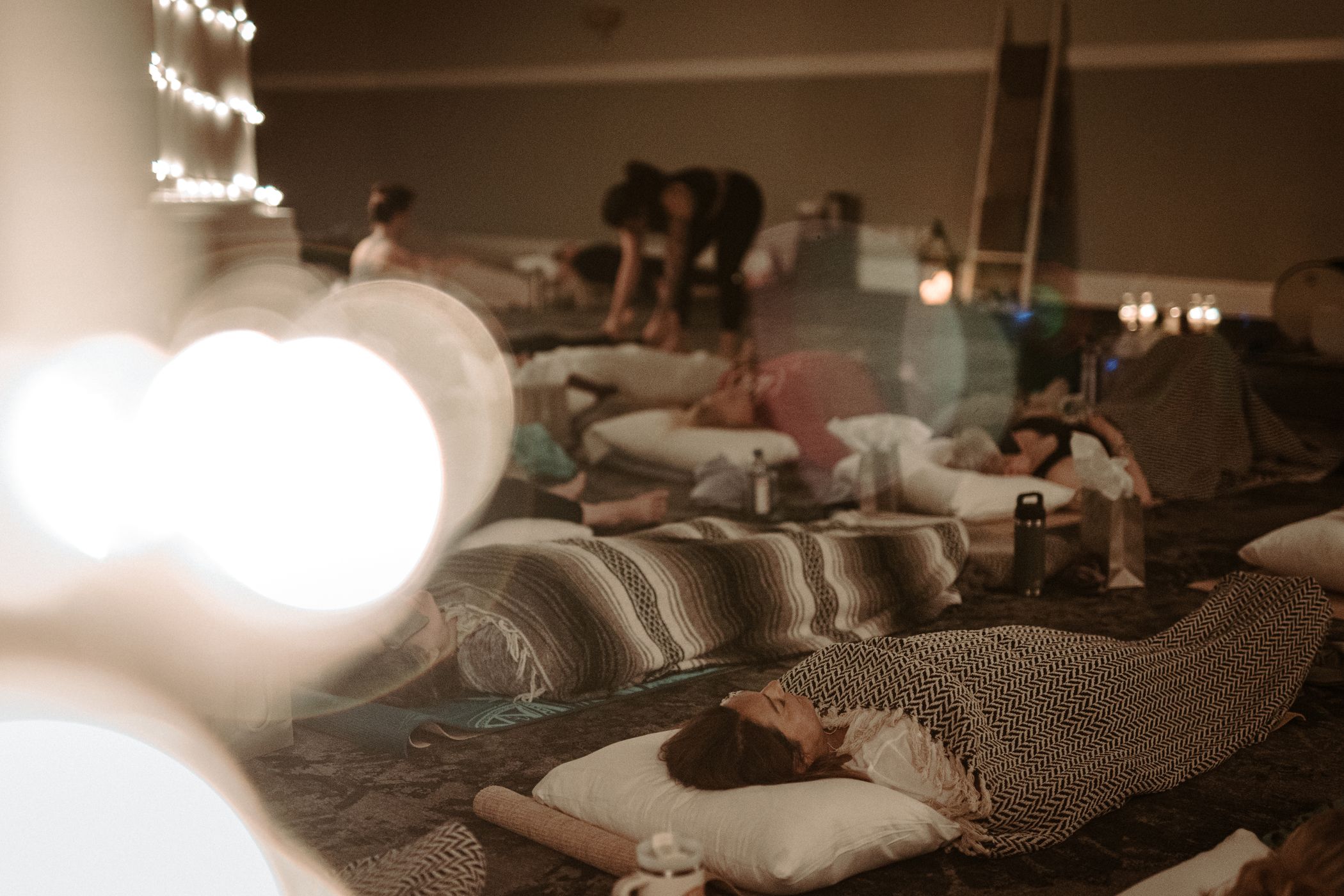 Lunar Renewal Wellness Retreat guests relax