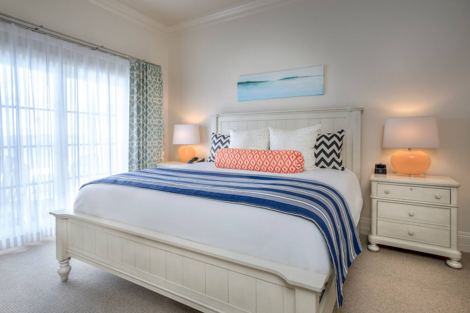 Master Suite, Inn at Bay Harbor, king bedroom and large window